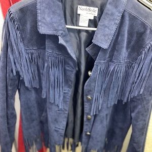 Leather fringe jacket NFR QUALITY